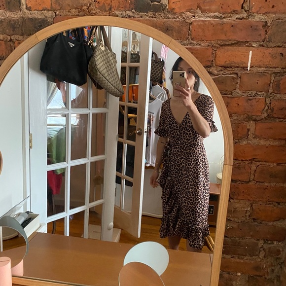 LIKELY Animal Print Leopard Wrap Dress - Picture 3 of 14